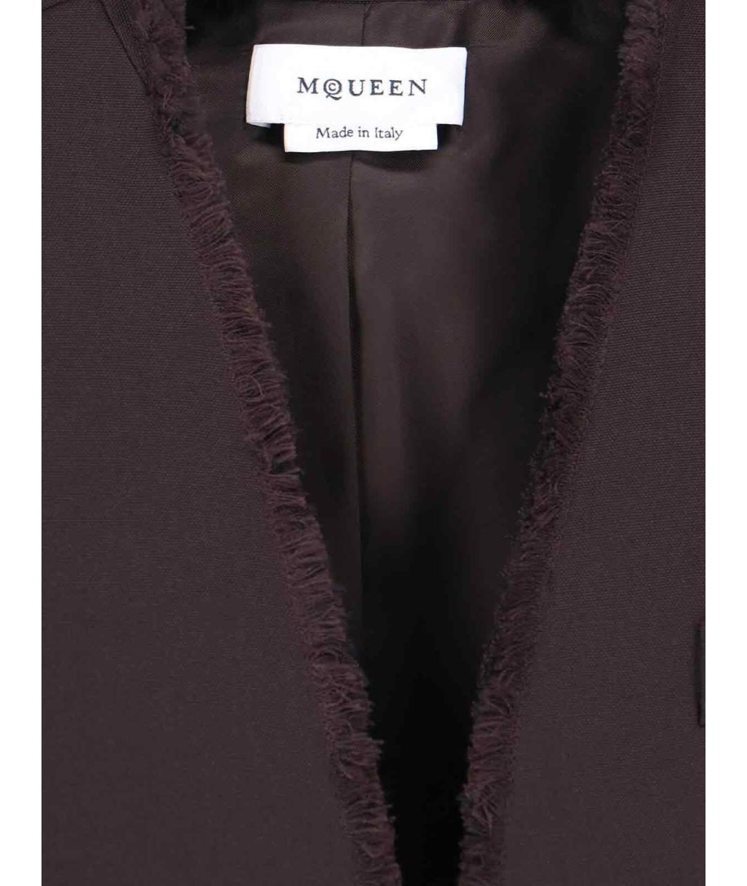 ALEXANDER MCQUEEN Коричневый шерстяной жакет/пиджак, фото 5