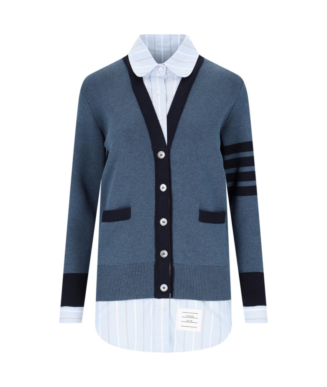 THOM BROWNE Синий кардиган, фото 1