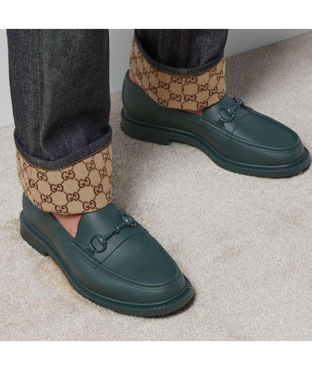 GUCCI Зеленые лоферы, фото 3