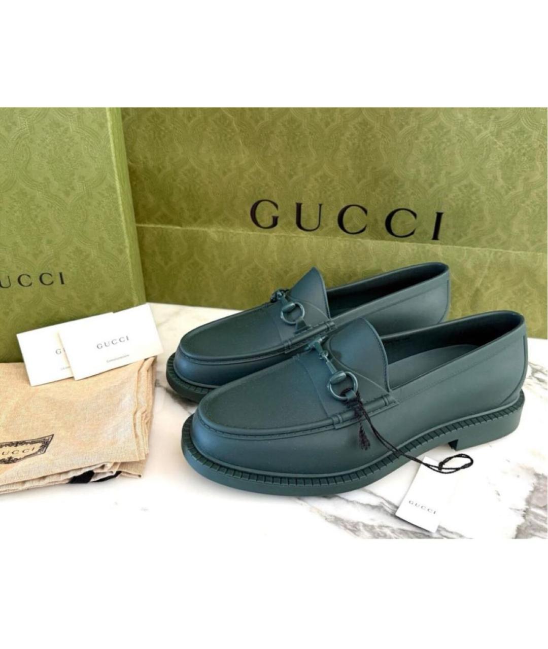 GUCCI Зеленые лоферы, фото 2