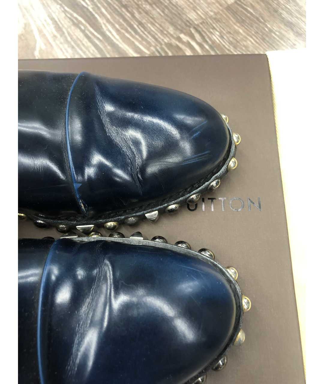 LOUIS VUITTON PRE-OWNED Синие кожаные ботинки, фото 2