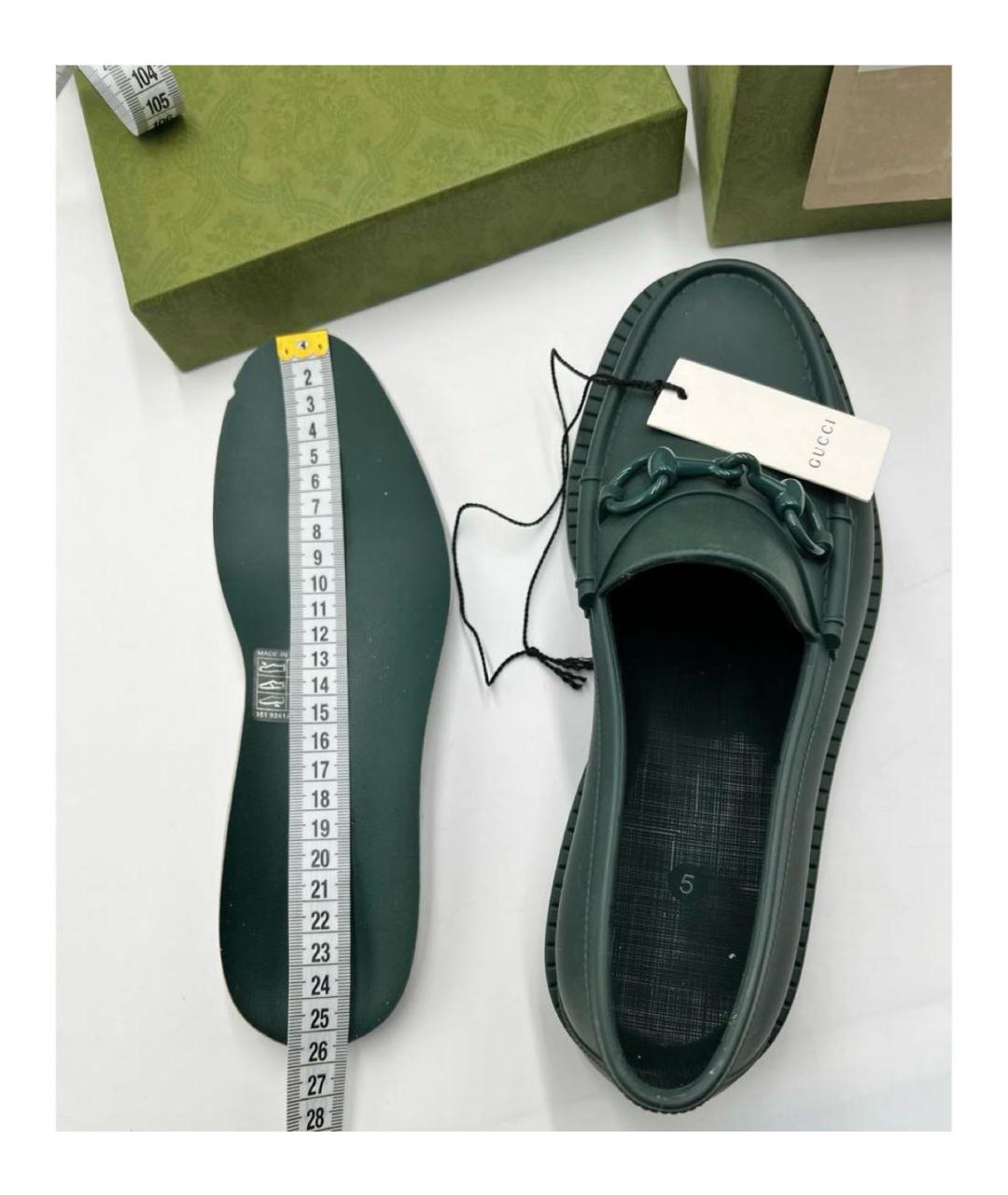 GUCCI Зеленые туфли, фото 6