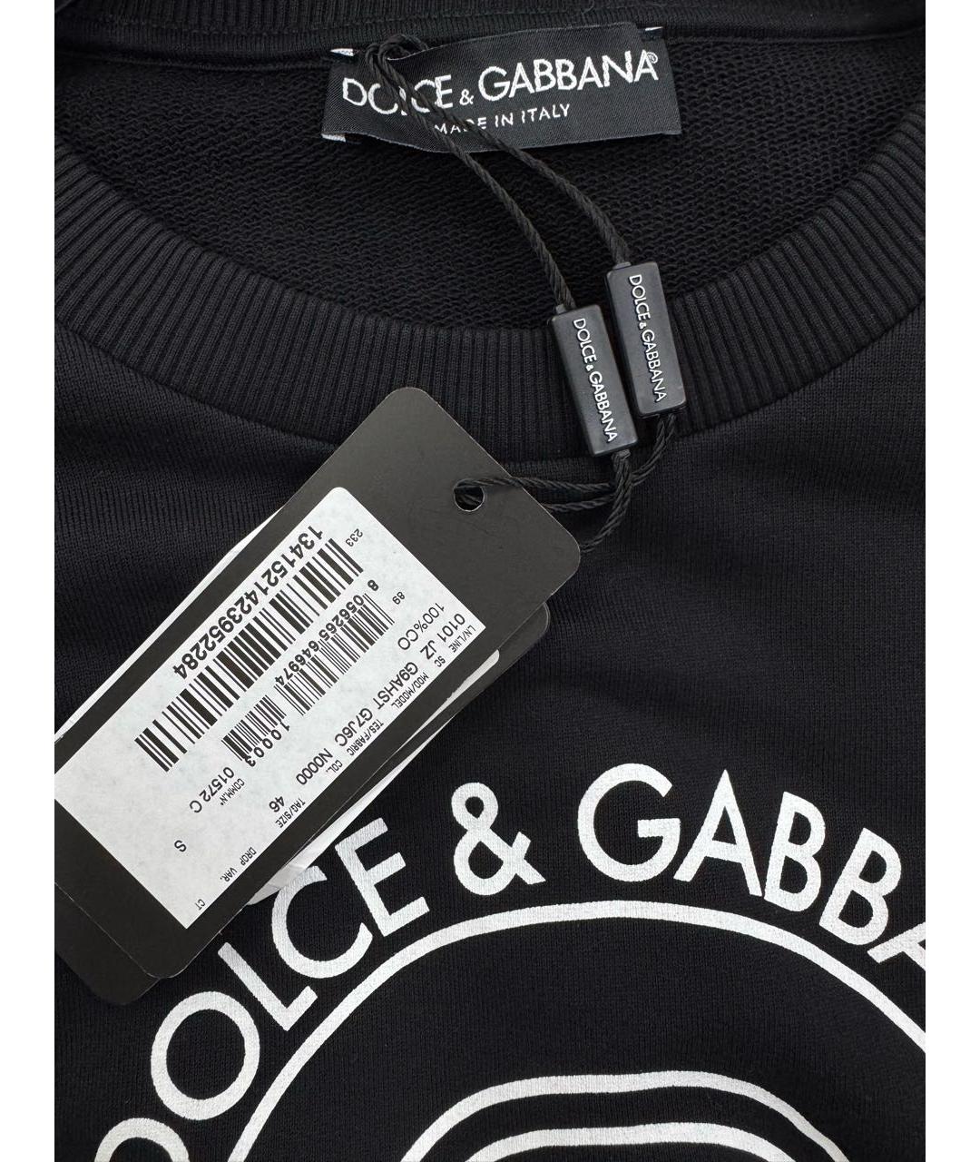 DOLCE&GABBANA Черный хлопковый спортивный костюм, фото 5