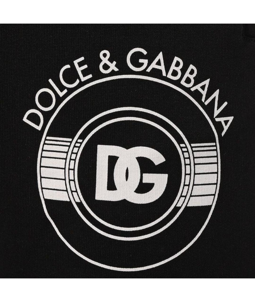 DOLCE&GABBANA Черный хлопковый спортивный костюм, фото 4