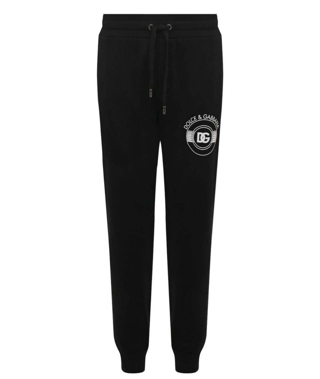 DOLCE&GABBANA Черный хлопковый спортивный костюм, фото 2
