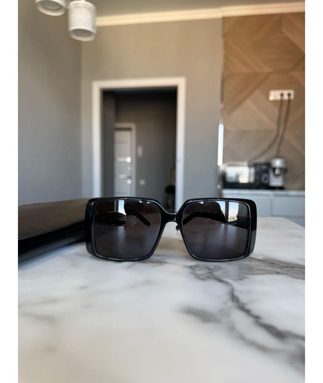 SAINT LAURENT Черные пластиковые солнцезащитные очки, фото 9