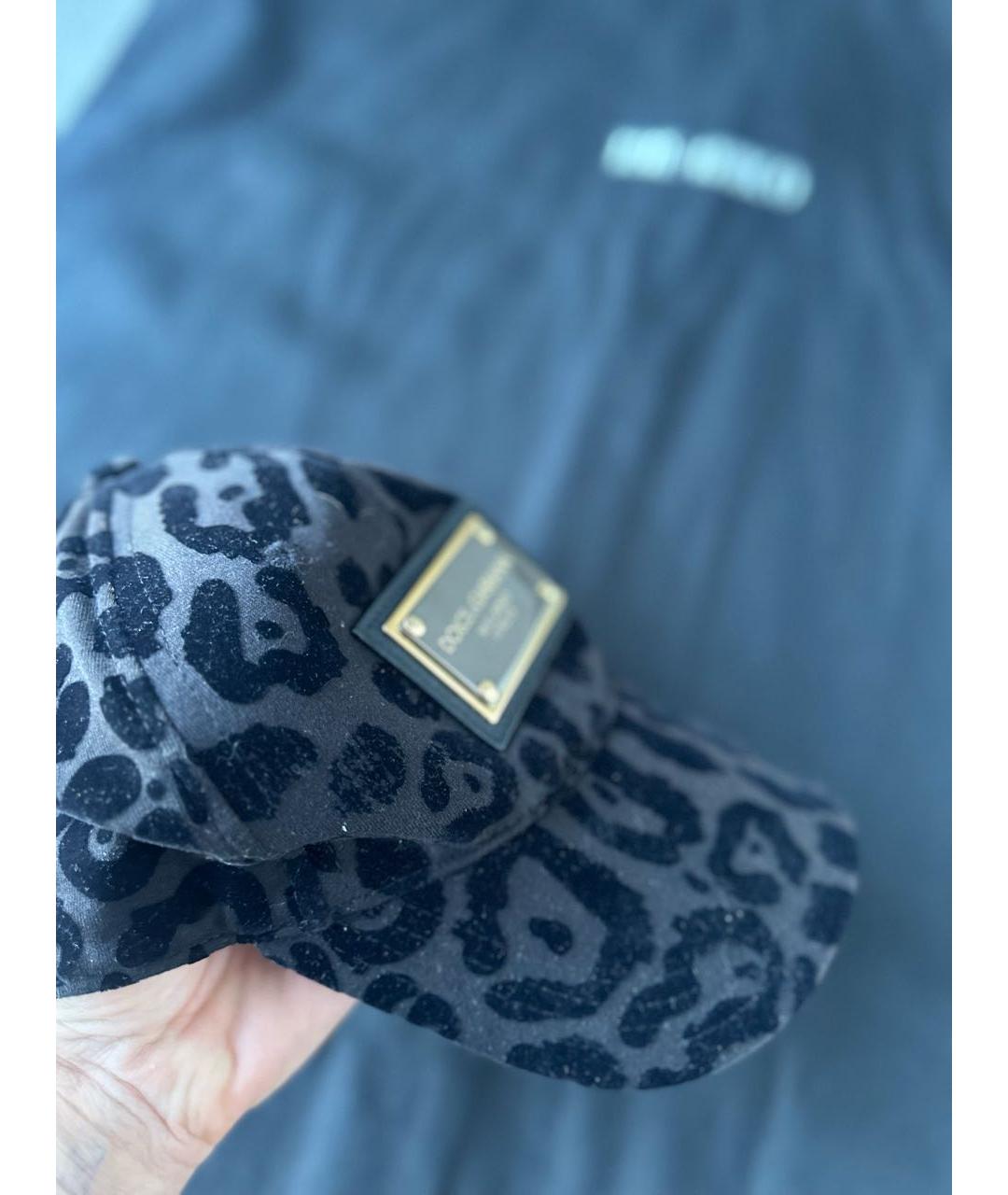 DOLCE&GABBANA Черная бархатная кепка, фото 3