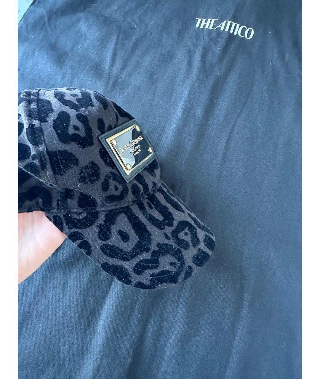 DOLCE&GABBANA Черная бархатная кепка, фото 7