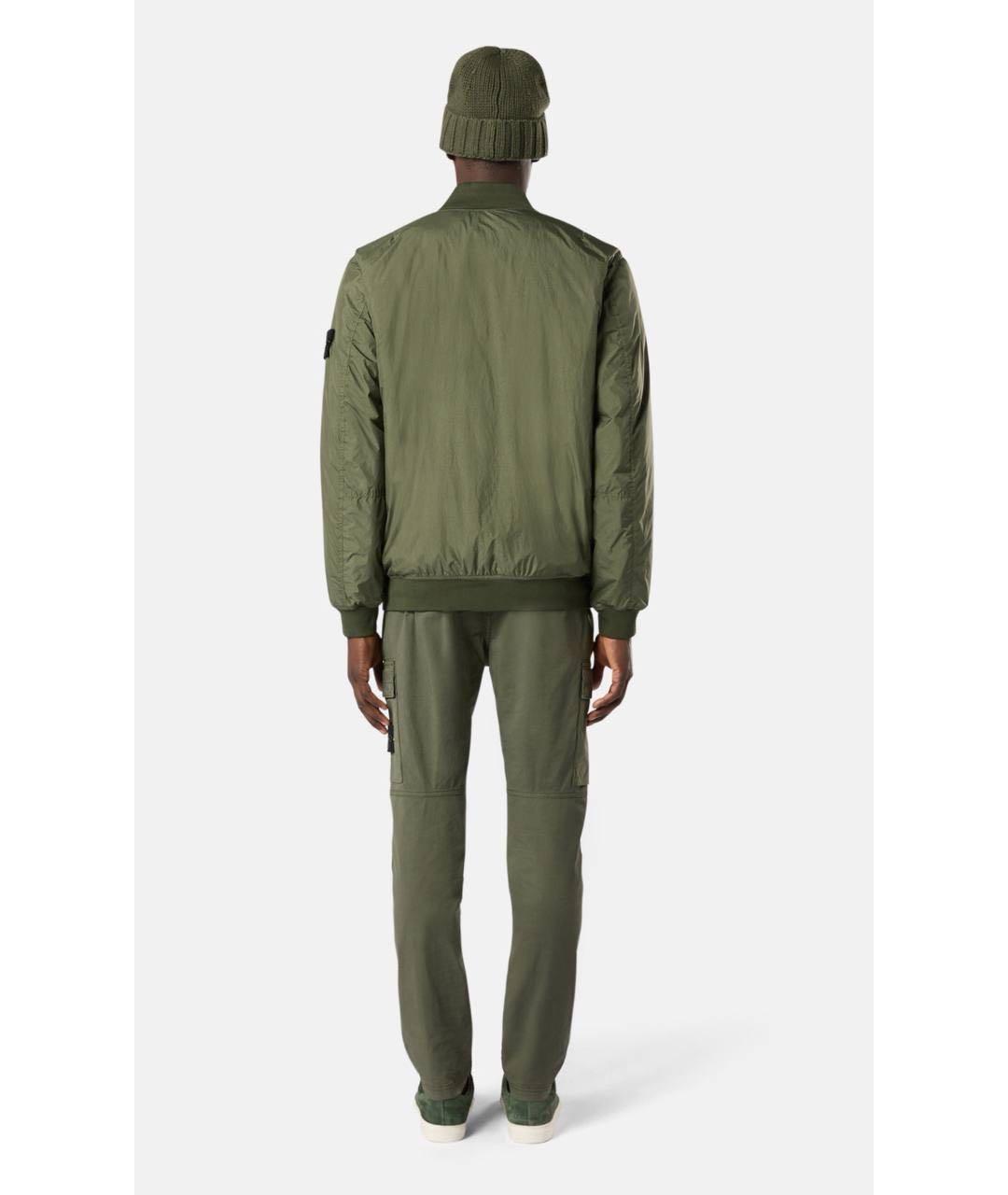 STONE ISLAND Хаки полиамидовая куртка, фото 3