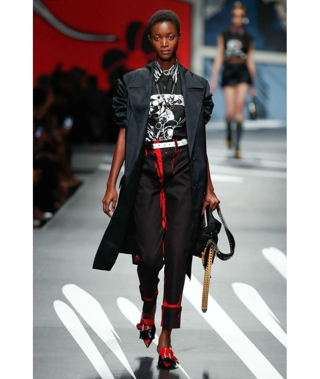 PRADA Черные хлопковые прямые джинсы, фото 8