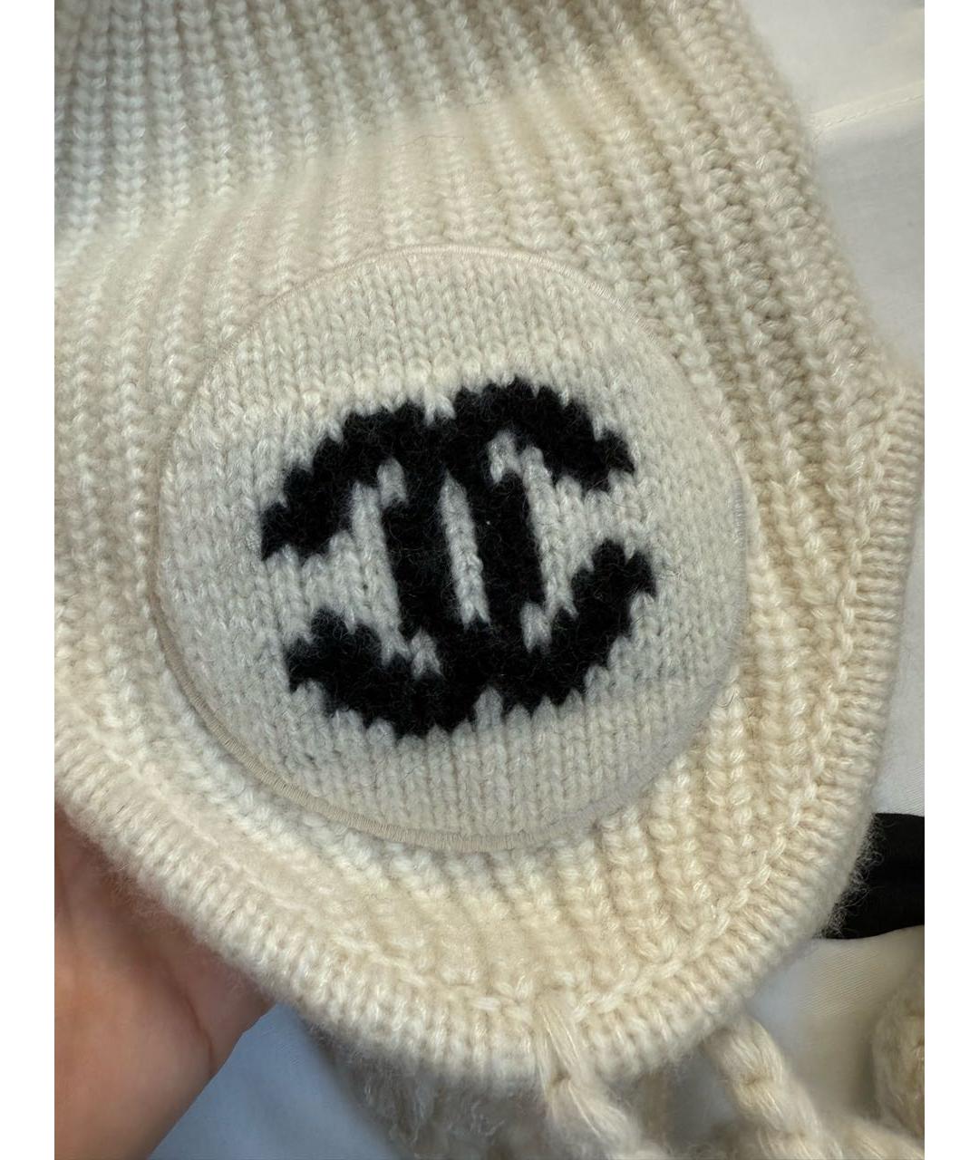 CHANEL Бежевая кашемировая шапка, фото 2