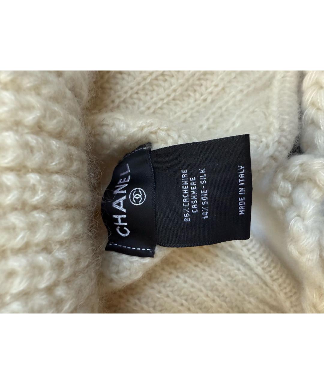 CHANEL Бежевая кашемировая шапка, фото 3