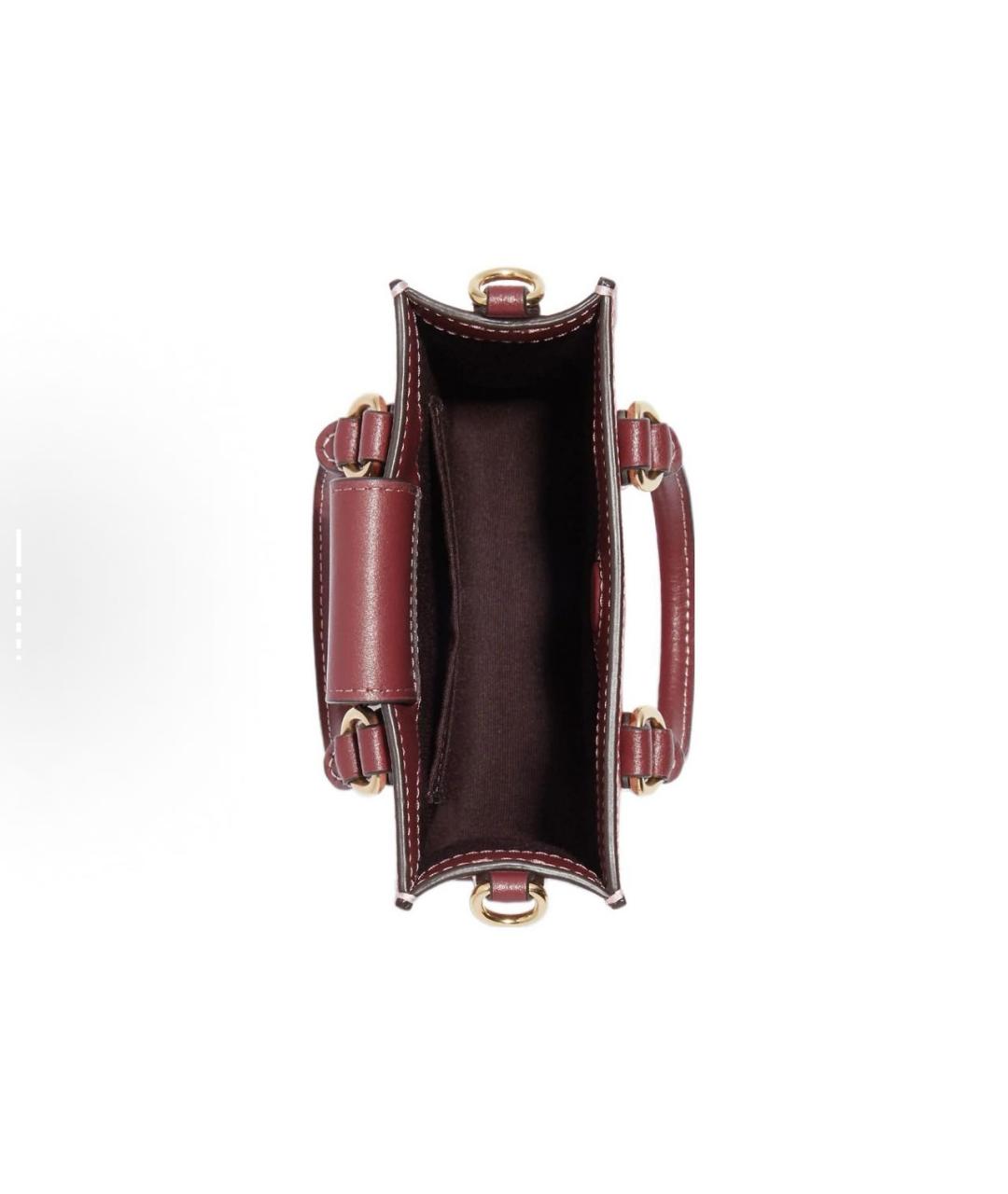 COACH Бордовая сумка тоут, фото 2