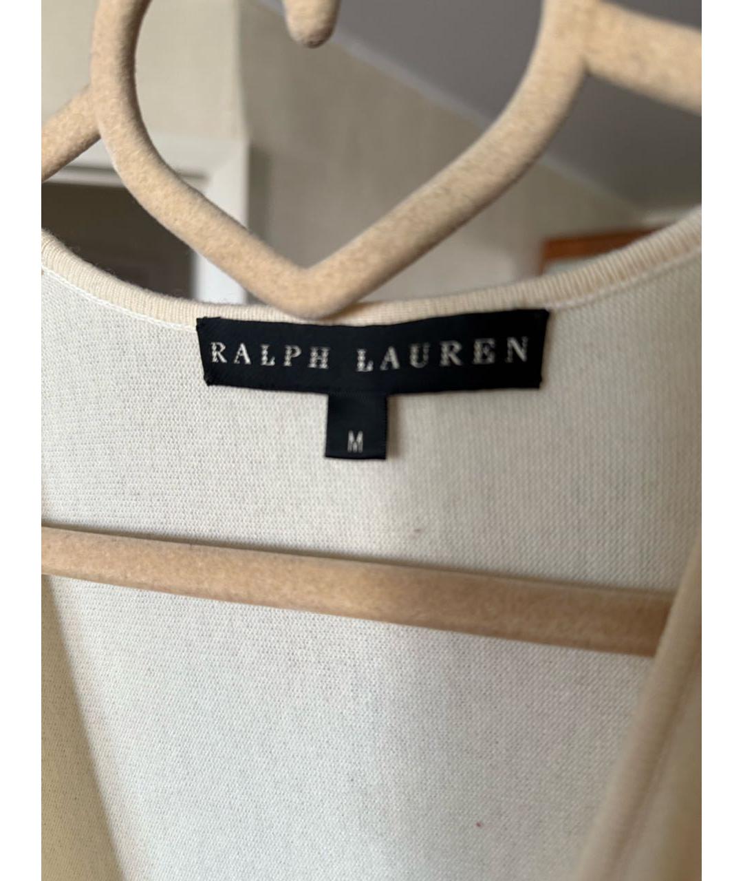RALPH LAUREN Бежевый кашемировый джемпер / свитер, фото 3