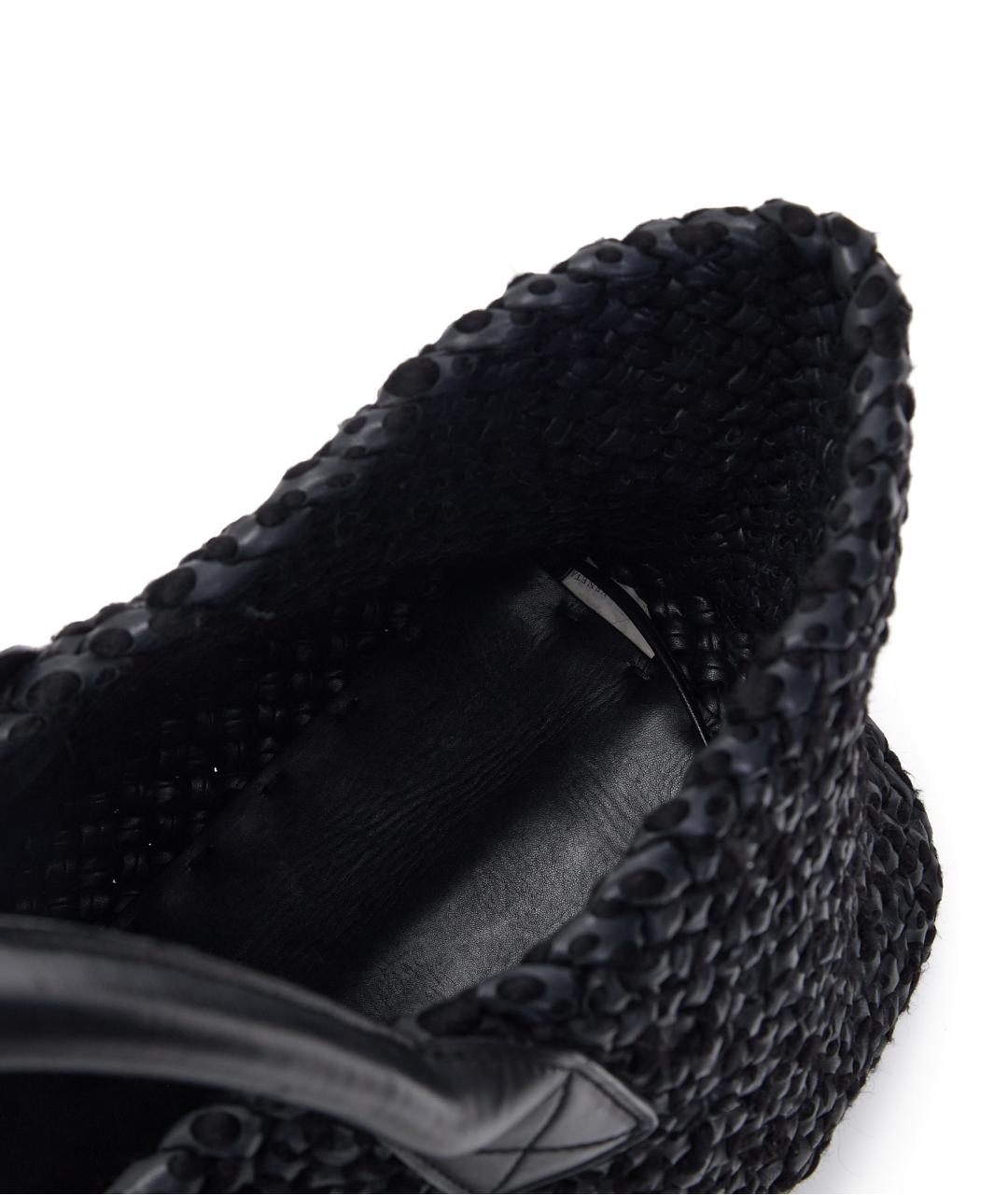 BOTTEGA VENETA Черная кожаная сумка с короткими ручками, фото 5