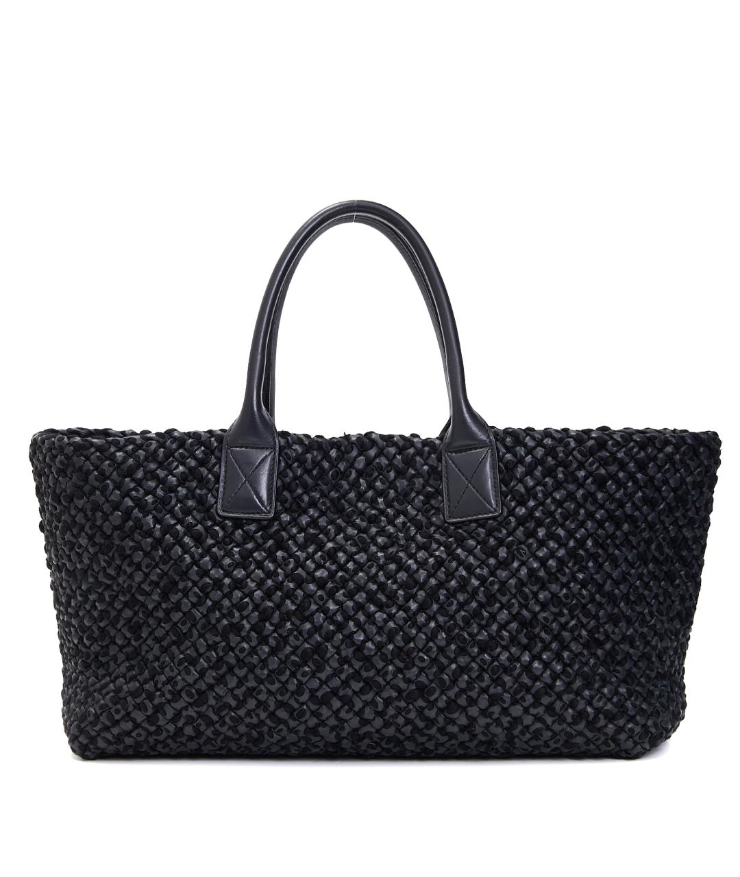 BOTTEGA VENETA Черная кожаная сумка с короткими ручками, фото 7