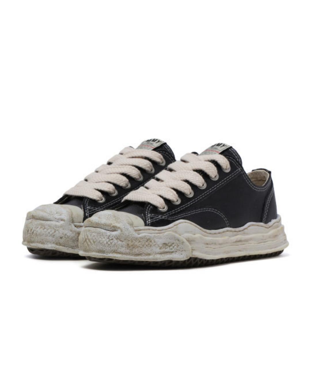 Mihara Yasuhiro Черные кожаные кроссовки, фото 3