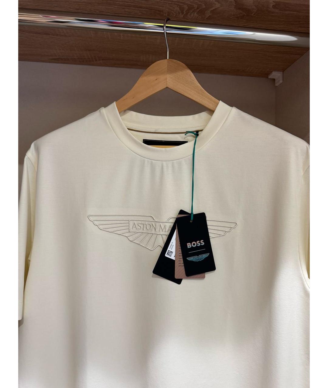 HUGO BOSS Бежевая хлопковая футболка, фото 3