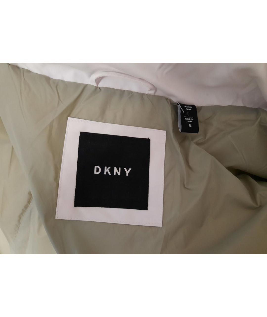 DKNY Белый полиэстеровый пуховик, фото 5