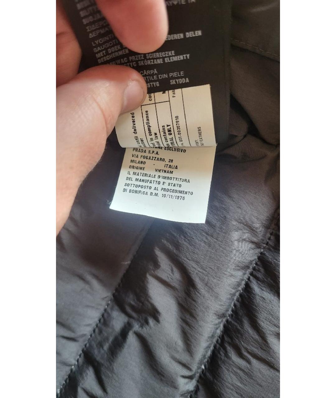 PRADA Черная полиамидовая куртка, фото 5