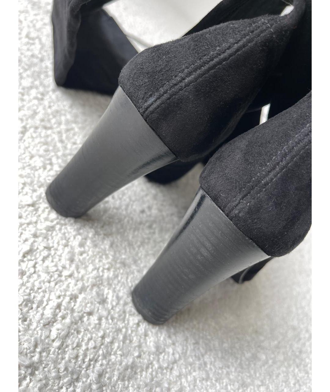 STUART WEITZMAN Черные замшевые ботфорты, фото 6