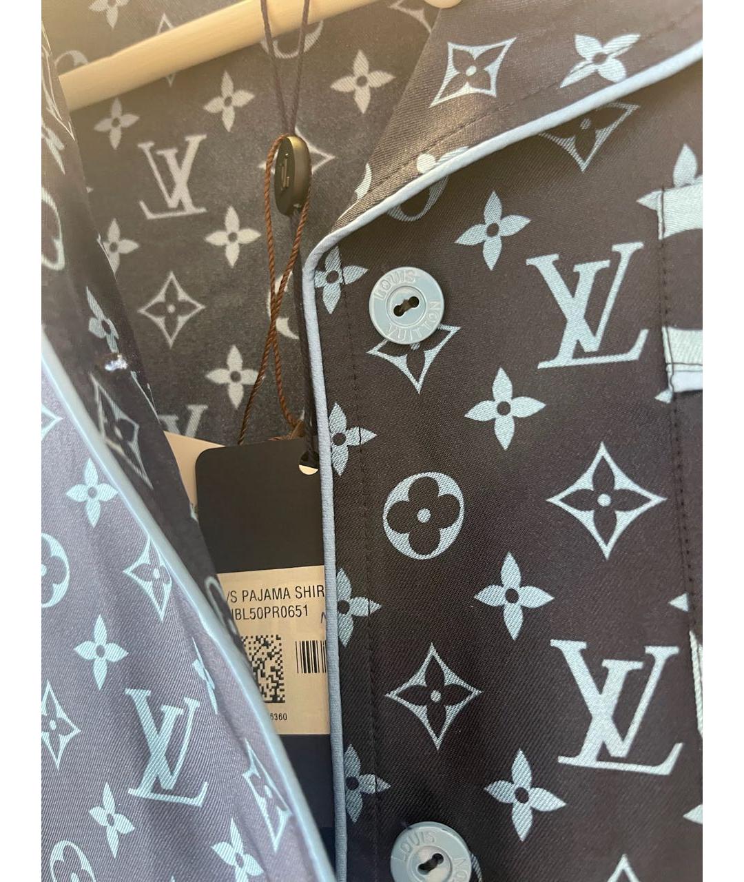 LOUIS VUITTON Синяя шелковая рубашка, фото 8