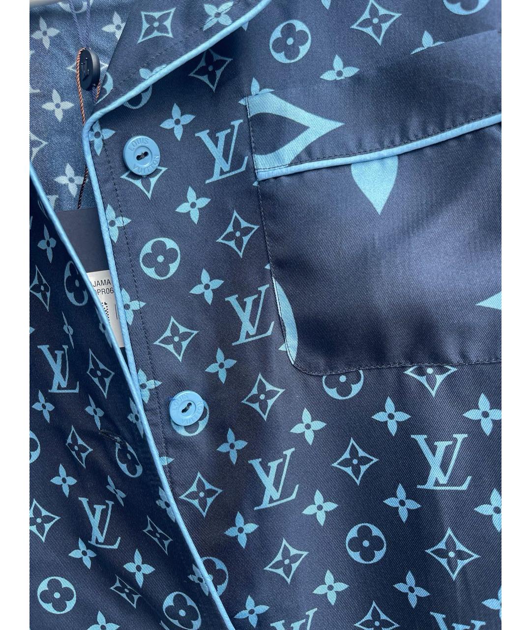 LOUIS VUITTON Синяя шелковая рубашка, фото 5