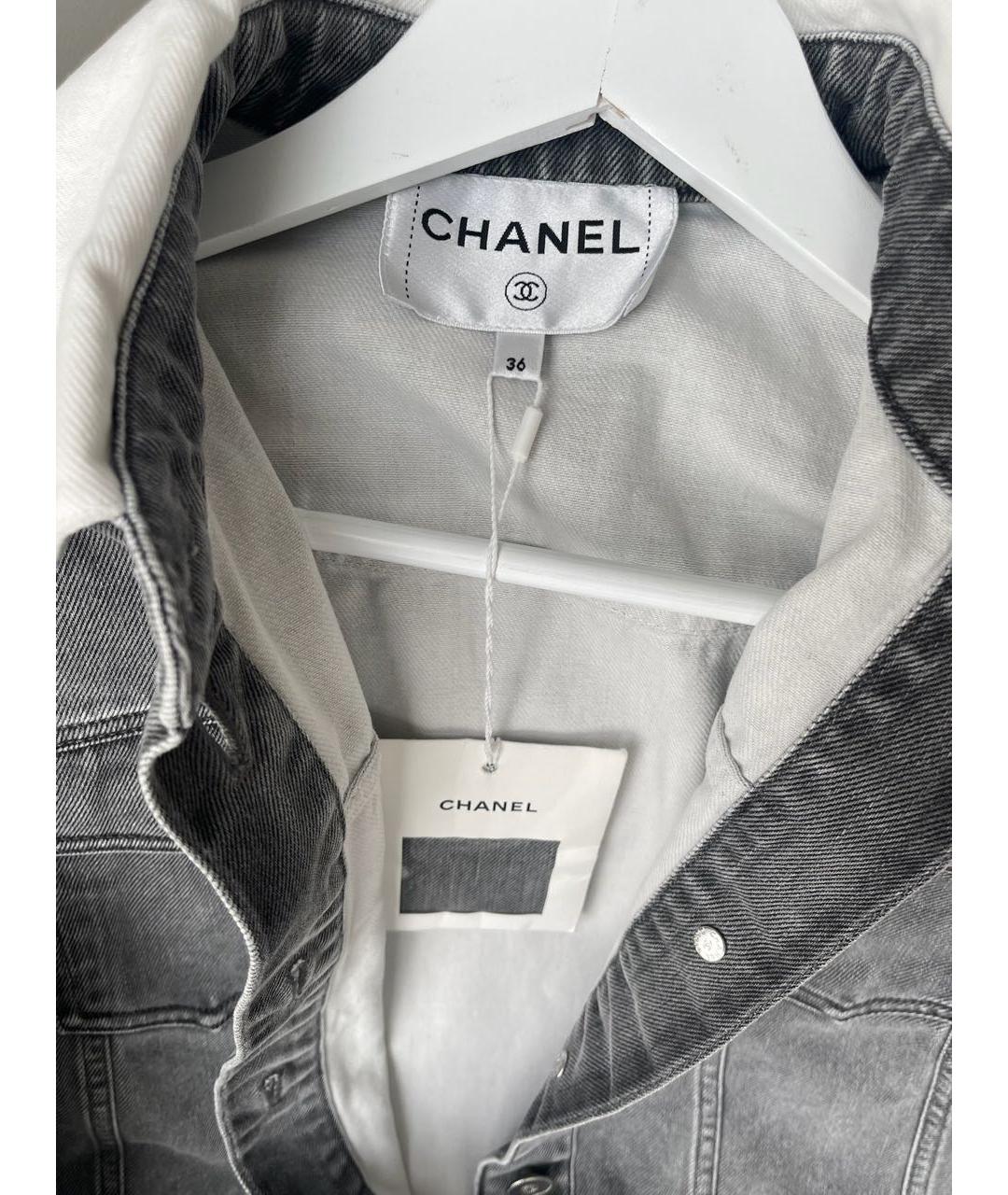 CHANEL Серая деним куртка, фото 6
