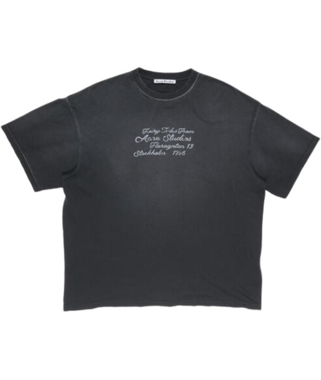 ACNE STUDIOS Черная хлопковая футболка, фото 1