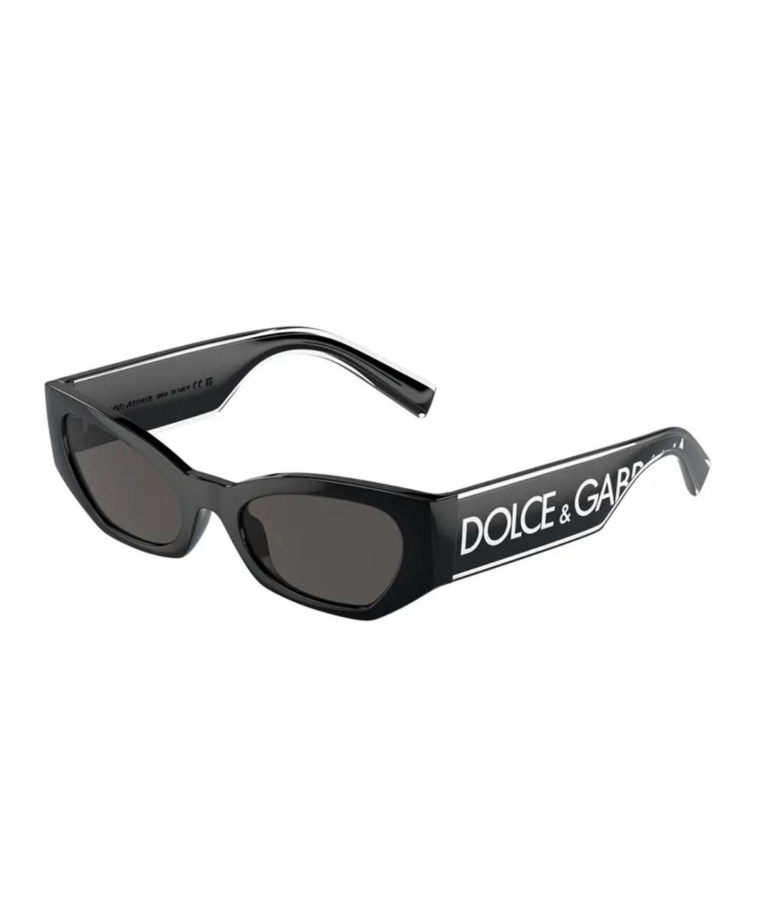 DOLCE&GABBANA Черные пластиковые солнцезащитные очки, фото 1