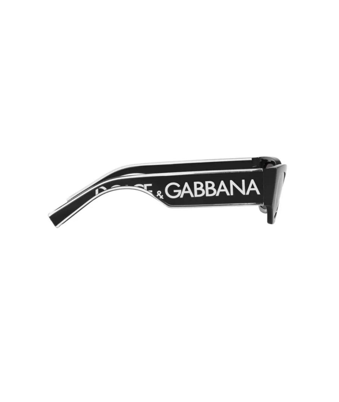 DOLCE&GABBANA Черные пластиковые солнцезащитные очки, фото 2