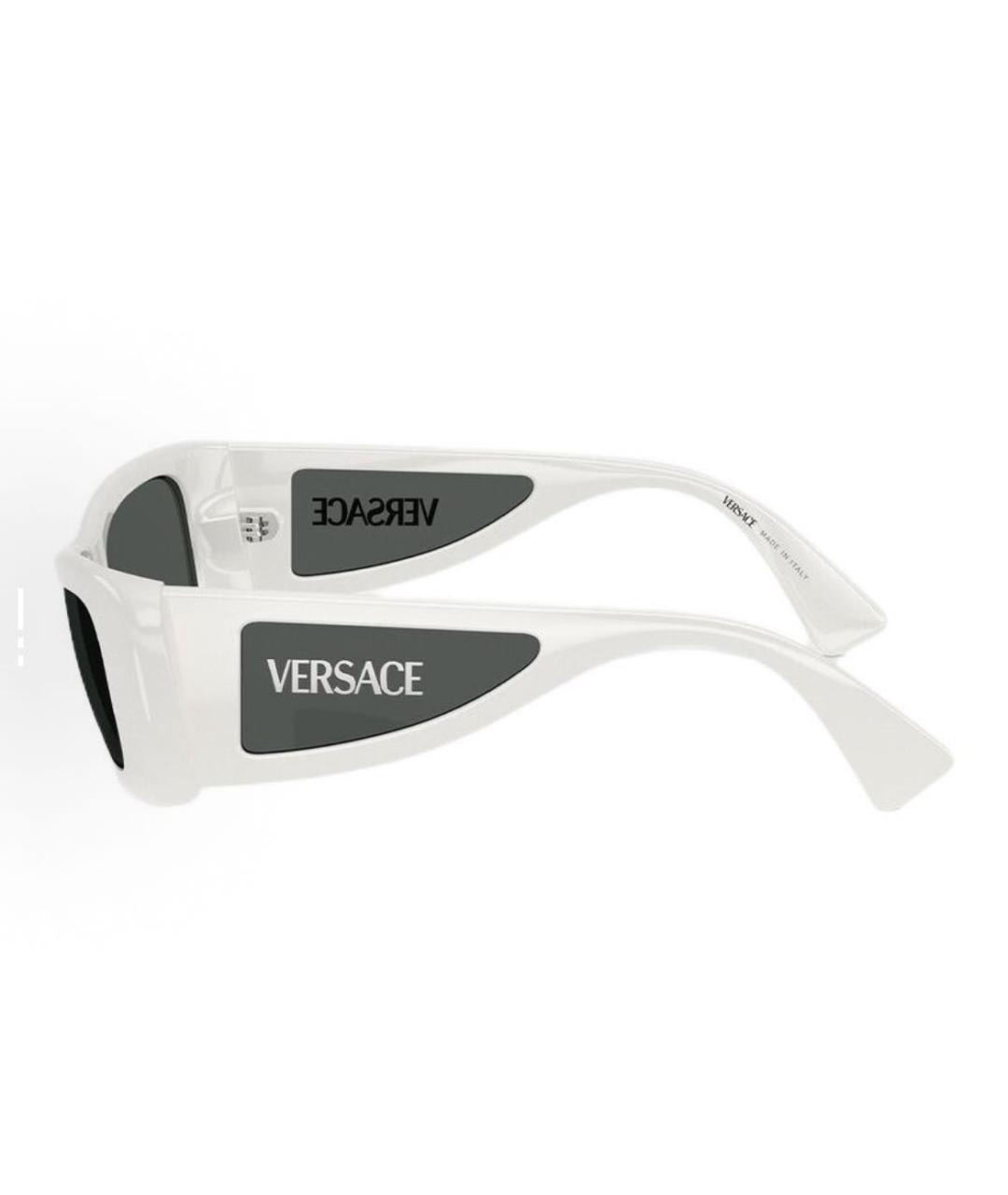 VERSACE Белые пластиковые солнцезащитные очки, фото 3