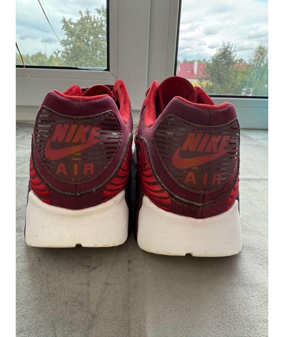 NIKE Бордовые замшевые кроссовки, фото 4