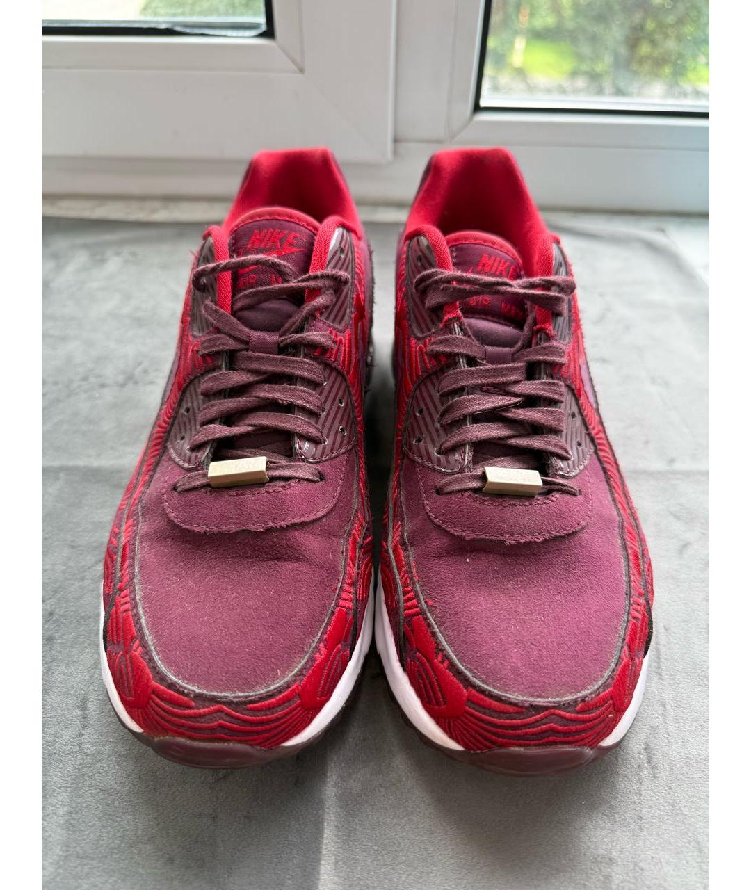 NIKE Бордовые замшевые кроссовки, фото 2