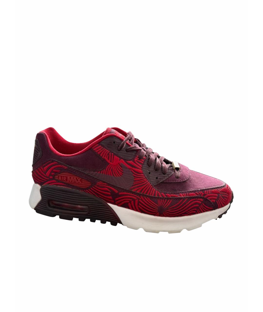 NIKE Бордовые замшевые кроссовки, фото 1