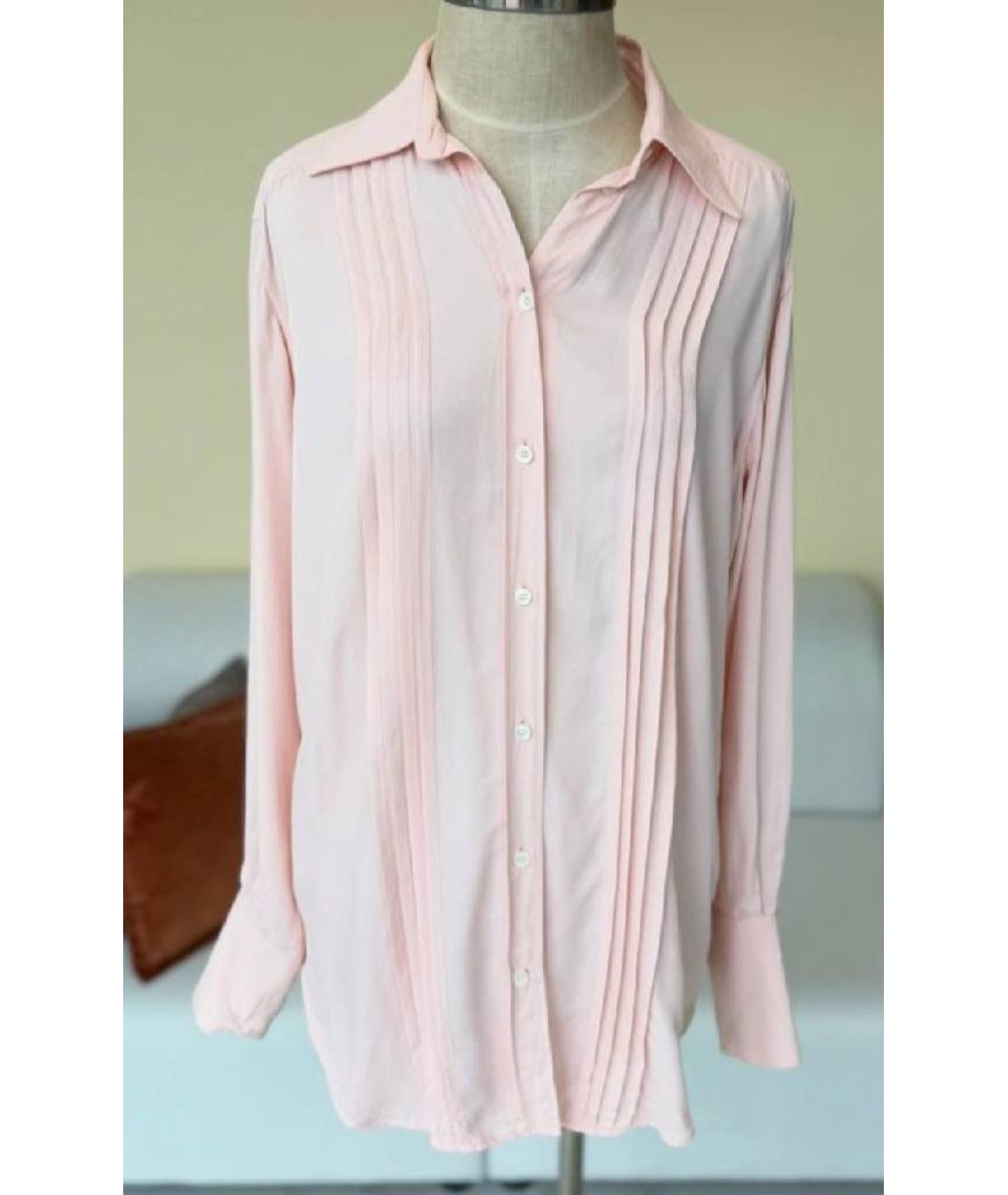 CELINE Розовая вискозная блузы, фото 9