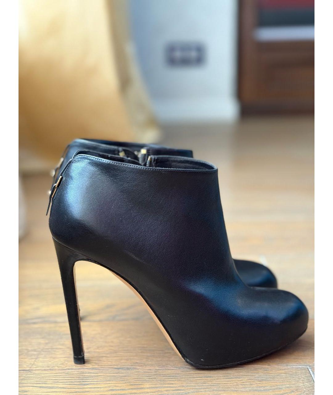 FERRAGAMO Черные кожаные ботильоны, фото 8