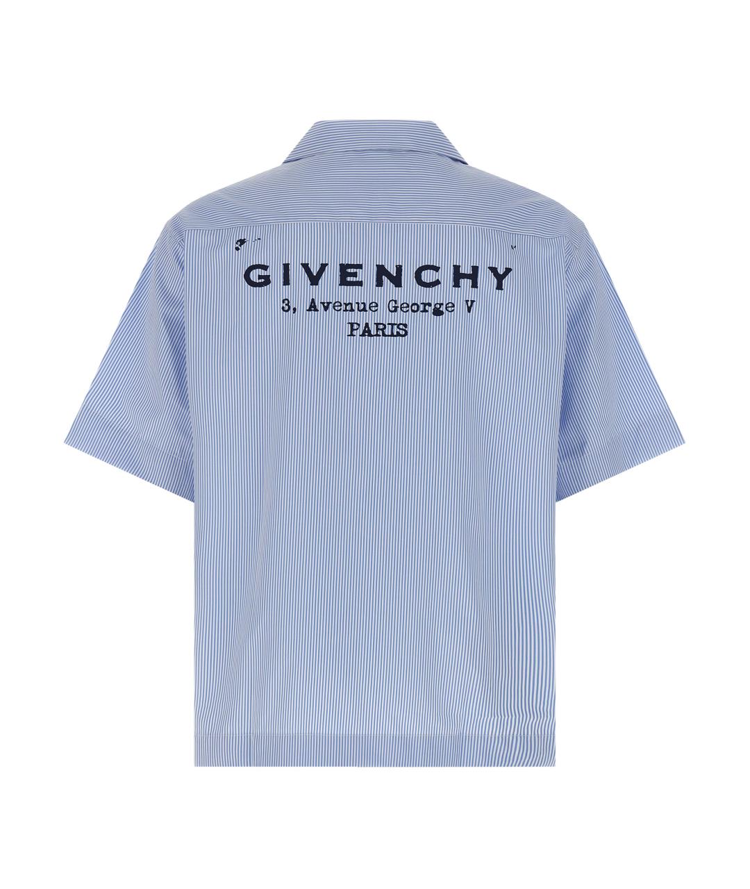 GIVENCHY Голубая хлопковая кэжуал рубашка, фото 2