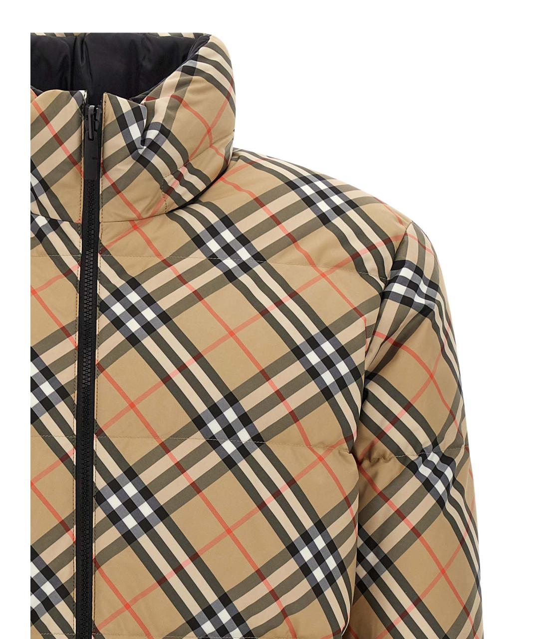 BURBERRY Бежевый полиэстеровый пуховик, фото 4