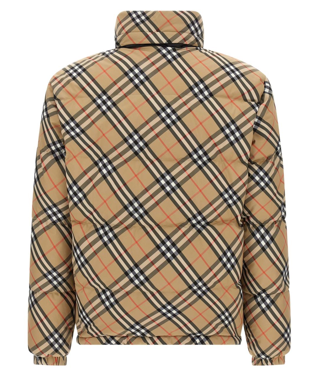BURBERRY Бежевый полиэстеровый пуховик, фото 3