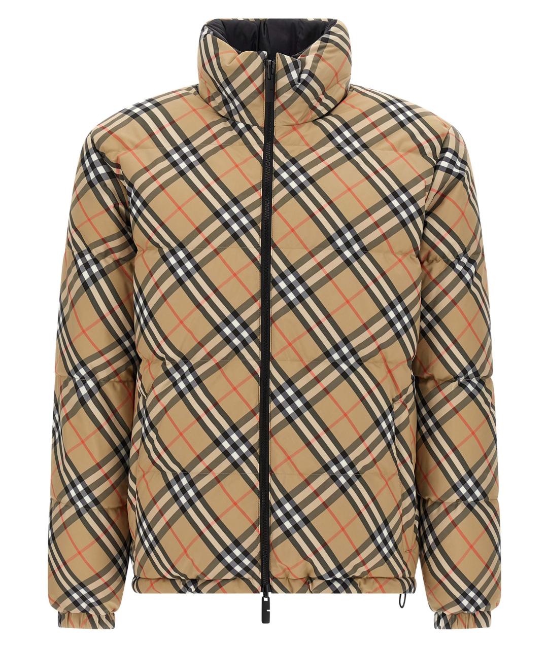 BURBERRY Бежевый полиэстеровый пуховик, фото 1