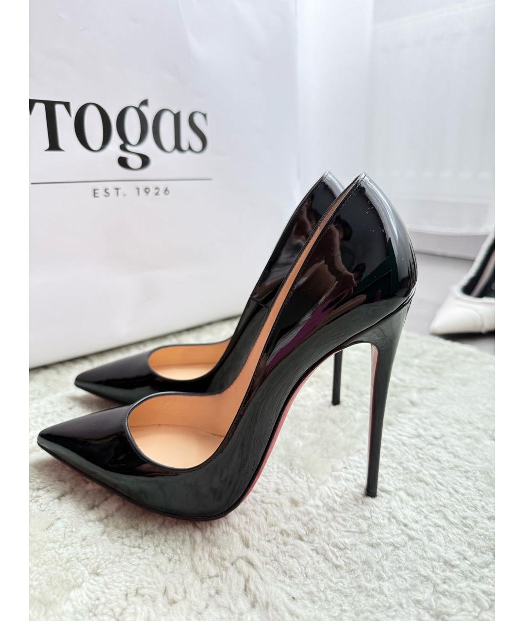 CHRISTIAN LOUBOUTIN Черные туфли из лакированной кожи, фото 9