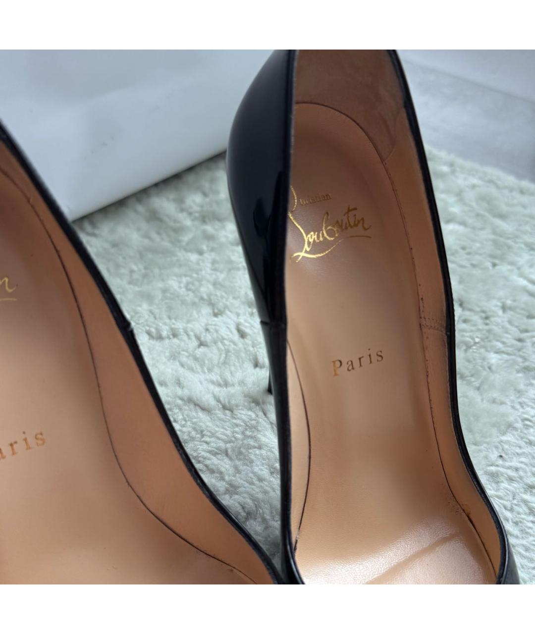 CHRISTIAN LOUBOUTIN Черные туфли из лакированной кожи, фото 8