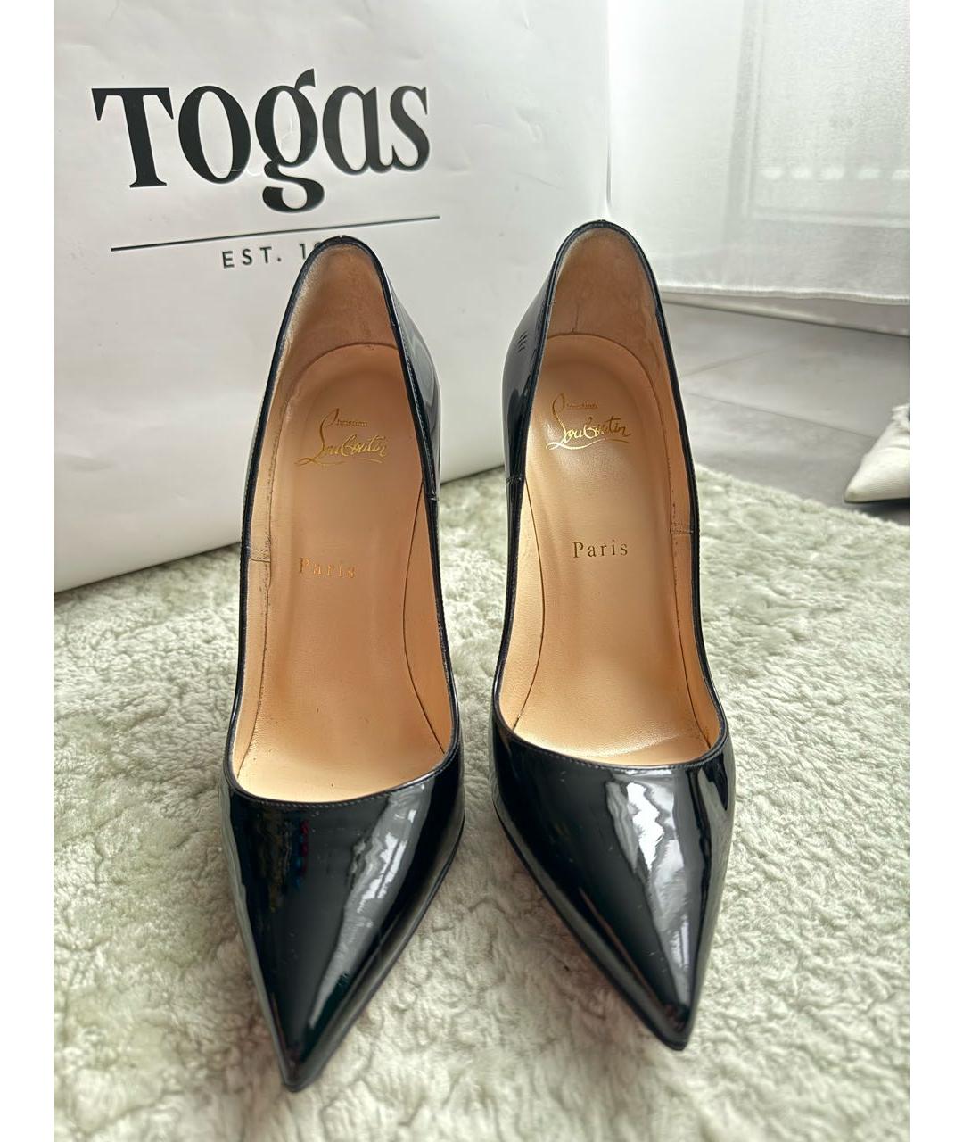 CHRISTIAN LOUBOUTIN Черные туфли из лакированной кожи, фото 3