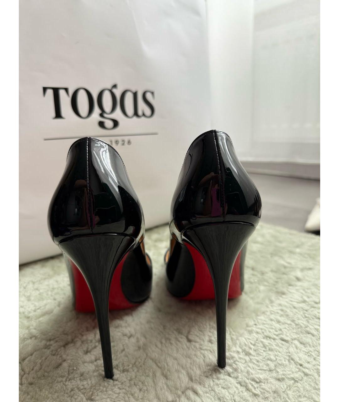 CHRISTIAN LOUBOUTIN Черные туфли из лакированной кожи, фото 4