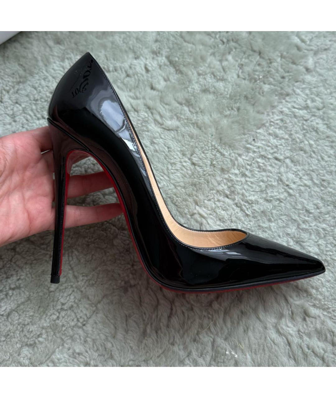 CHRISTIAN LOUBOUTIN Черные туфли из лакированной кожи, фото 5