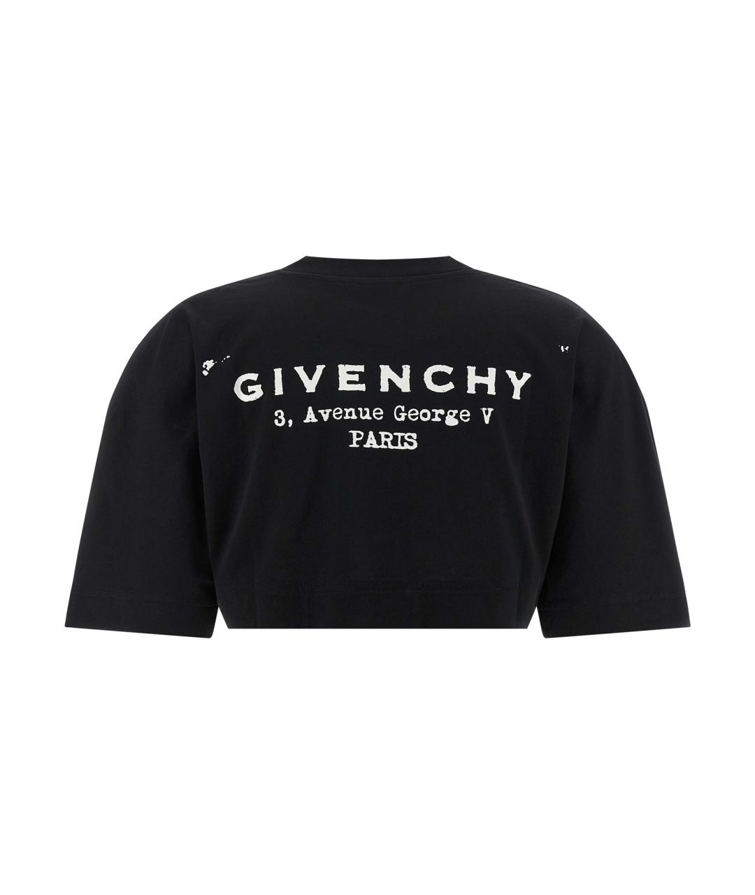 GIVENCHY Черная хлопковая футболка, фото 2