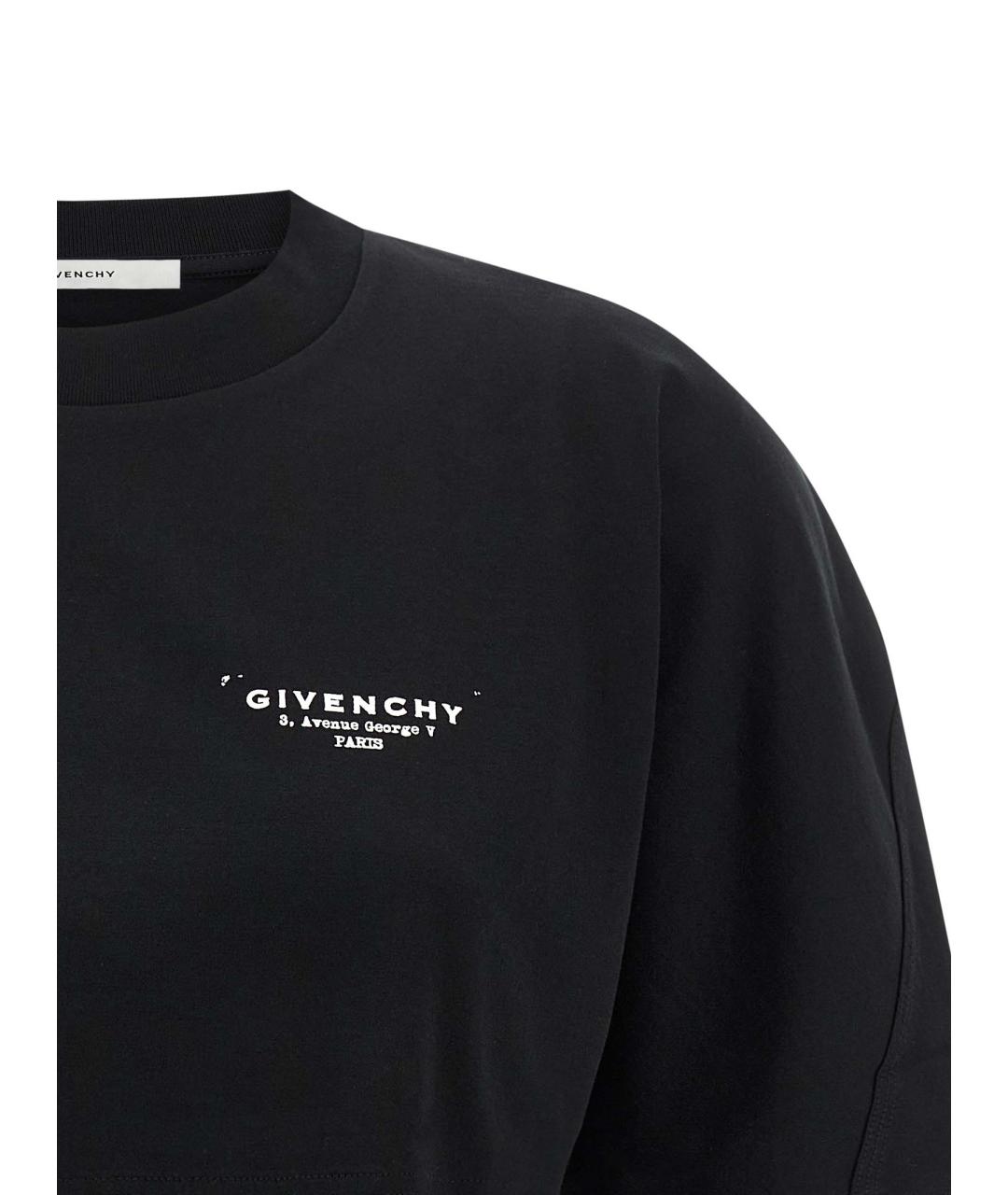 GIVENCHY Черная хлопковая футболка, фото 3