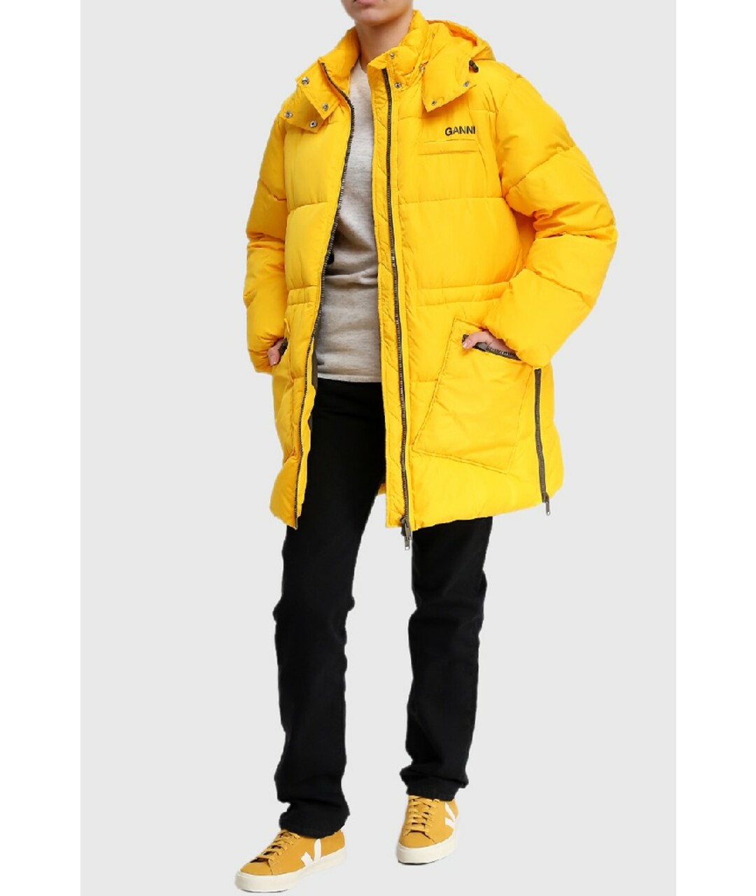 GANNI Желтая полиэстеровая куртка, фото 5