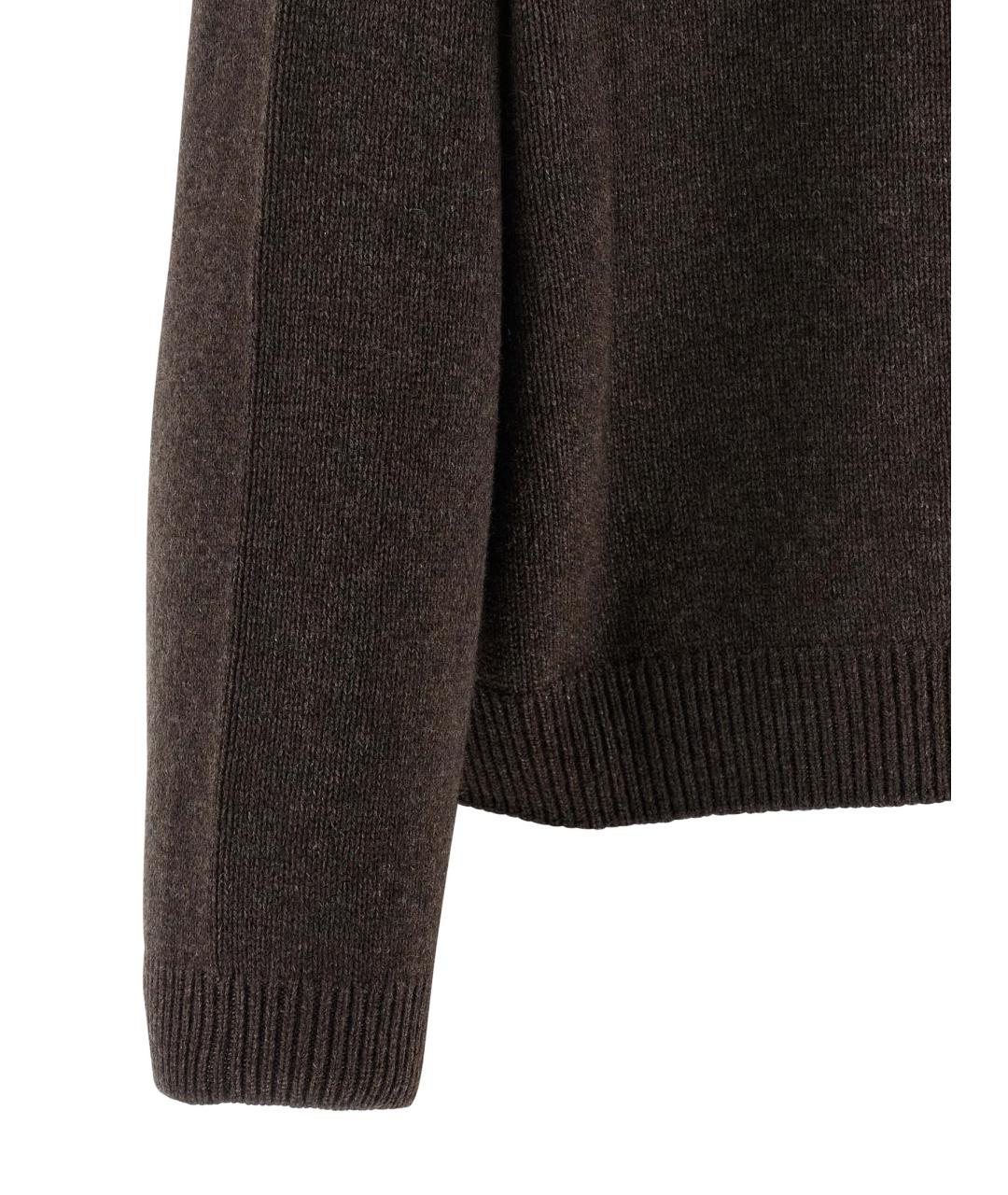BRUNELLO CUCINELLI Коричневый кашемировый джемпер / свитер, фото 4